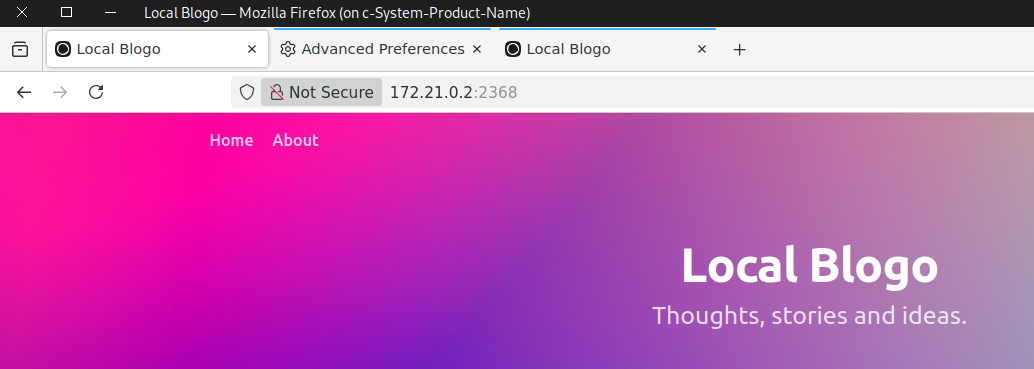 Building a quick mysql / ghost blogdocker container serving a database.