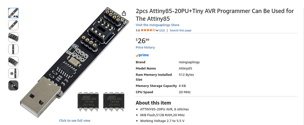 ATTiny C Example Program Reference